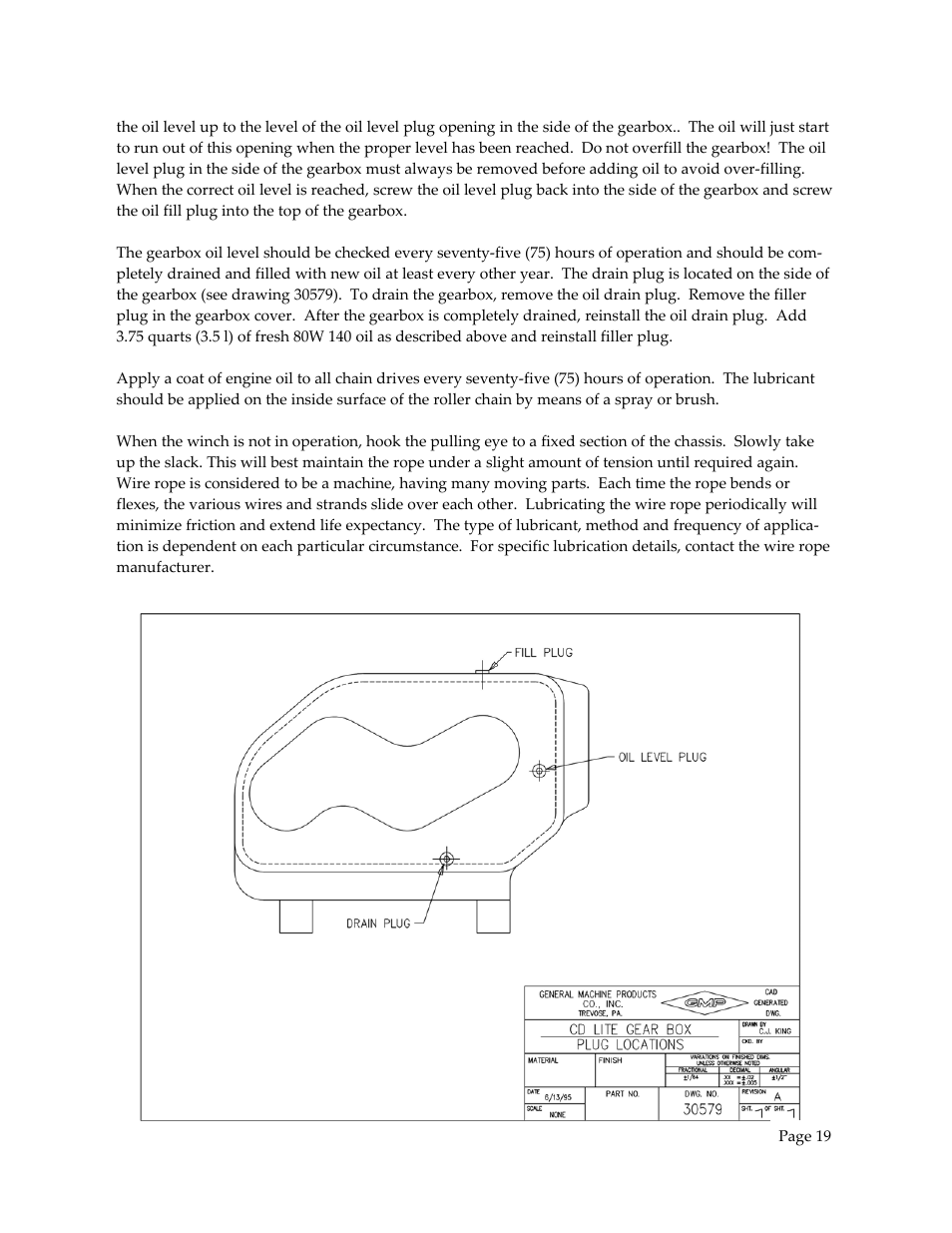 General Machine Products 70601 Adams CD Lite Winch User Manual | Page 20 / 29