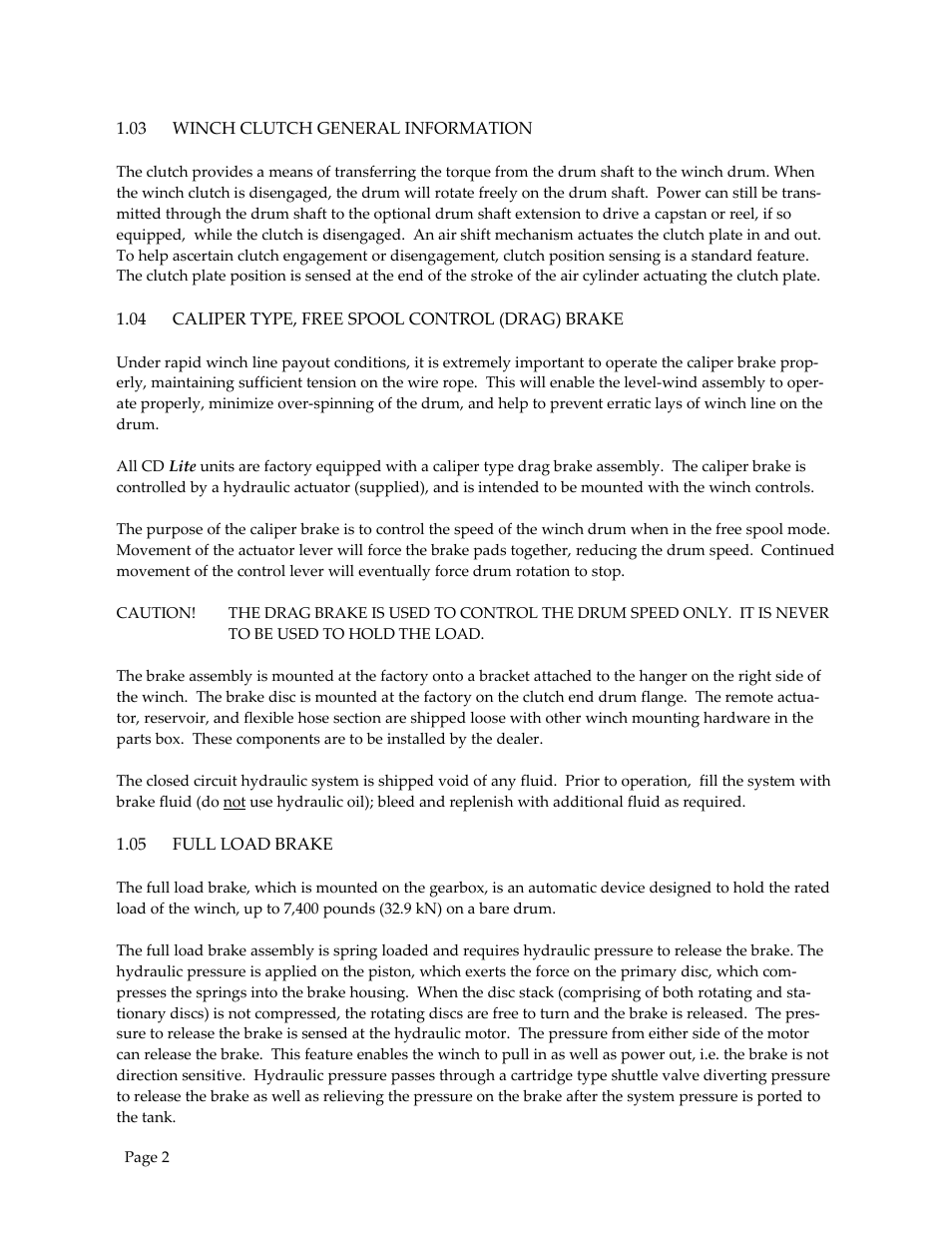 General Machine Products 70601 Adams CD Lite Winch User Manual | Page 3 / 29