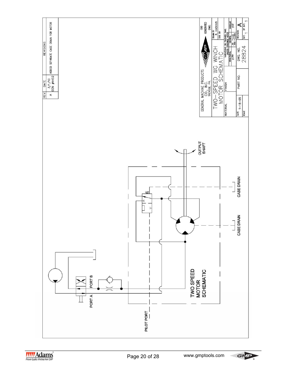 General Machine Products 70530 Adams WG Winch User Manual | Page 20 / 28