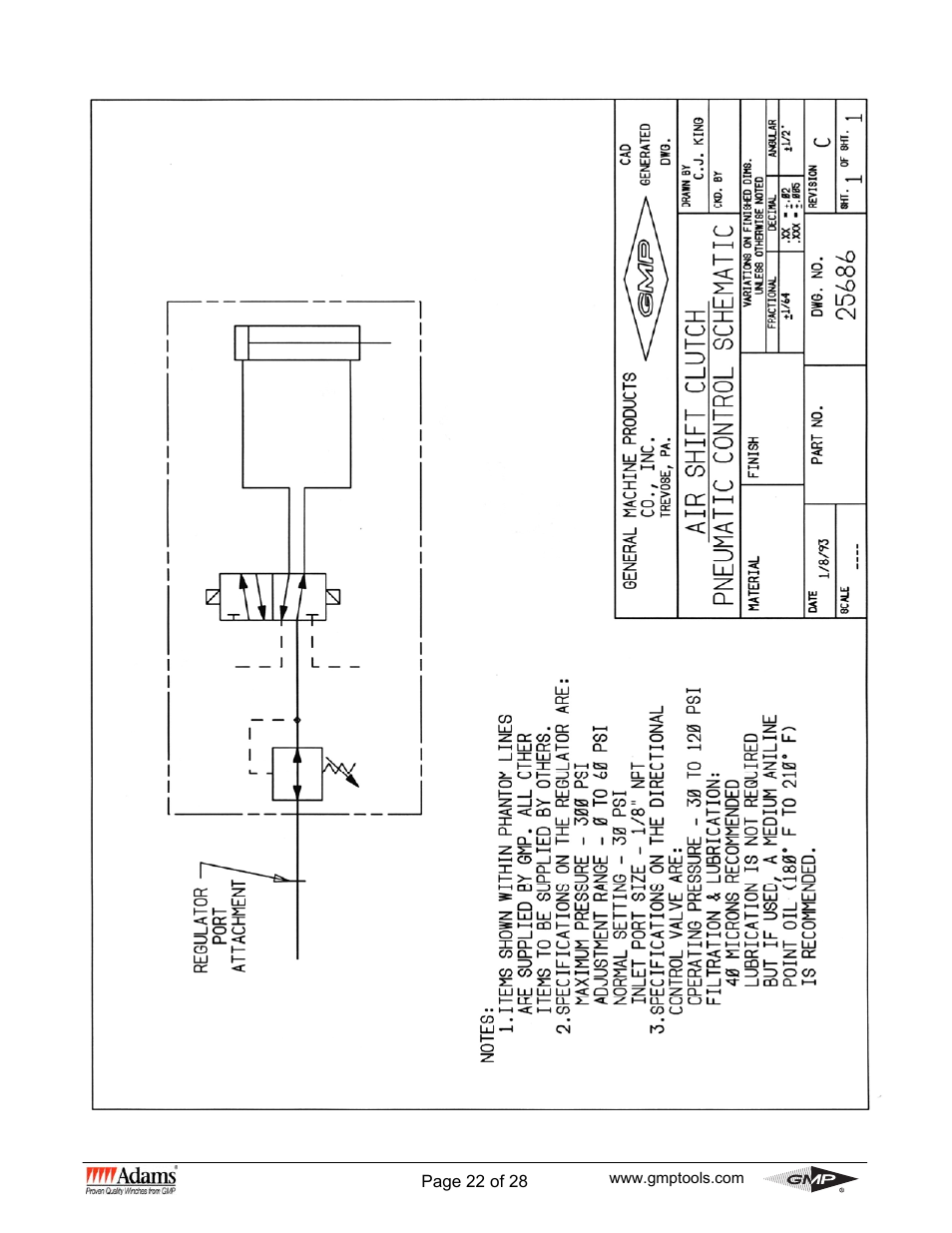 General Machine Products 70530 Adams WG Winch User Manual | Page 22 / 28