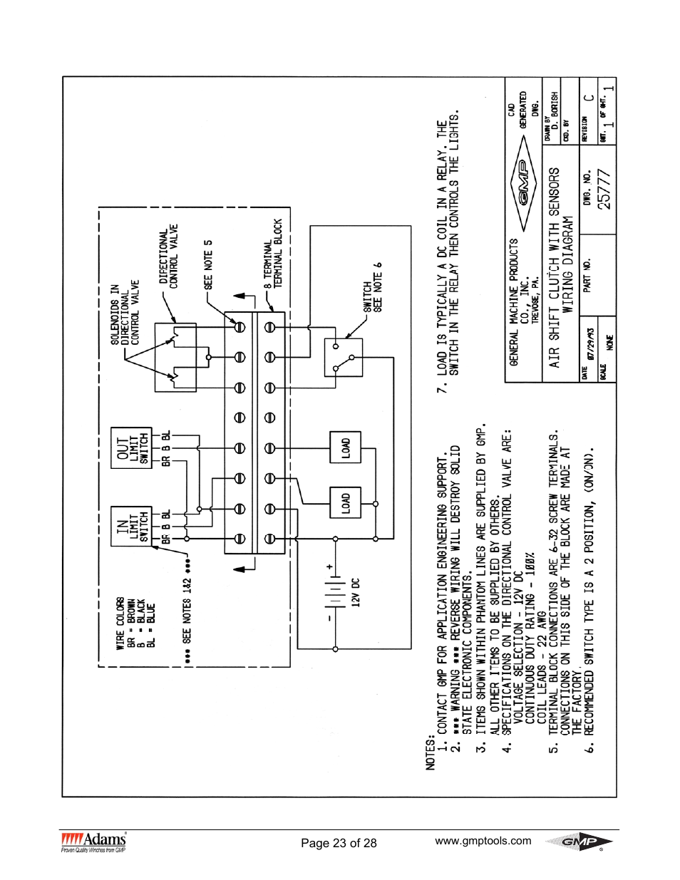 General Machine Products 70530 Adams WG Winch User Manual | Page 23 / 28