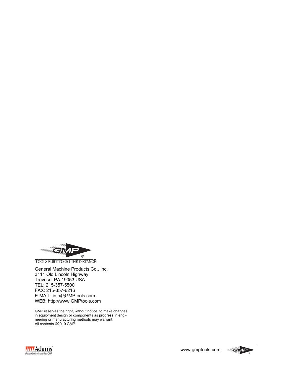 General Machine Products 70530 Adams WG Winch User Manual | Page 28 / 28