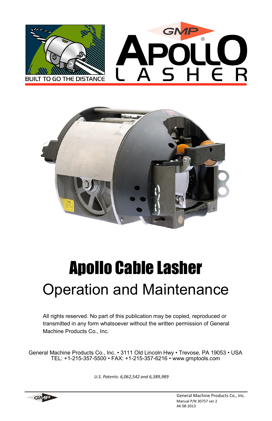 General Machine Products 70400 Apollo Cable Lasher User Manual | 24 pages