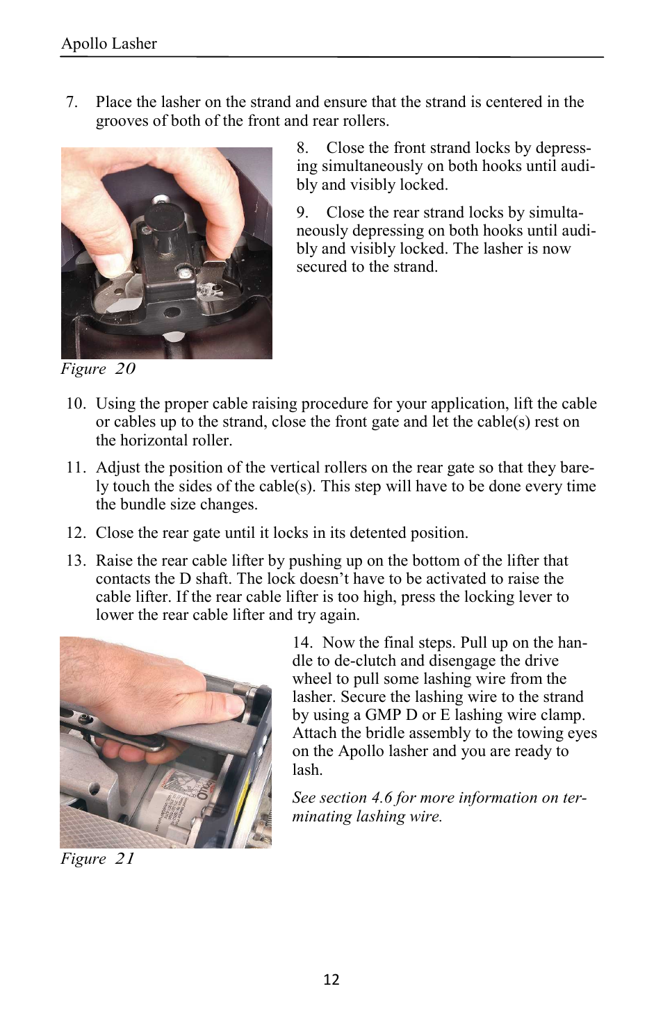 General Machine Products 70400 Apollo Cable Lasher User Manual | Page 12 / 24