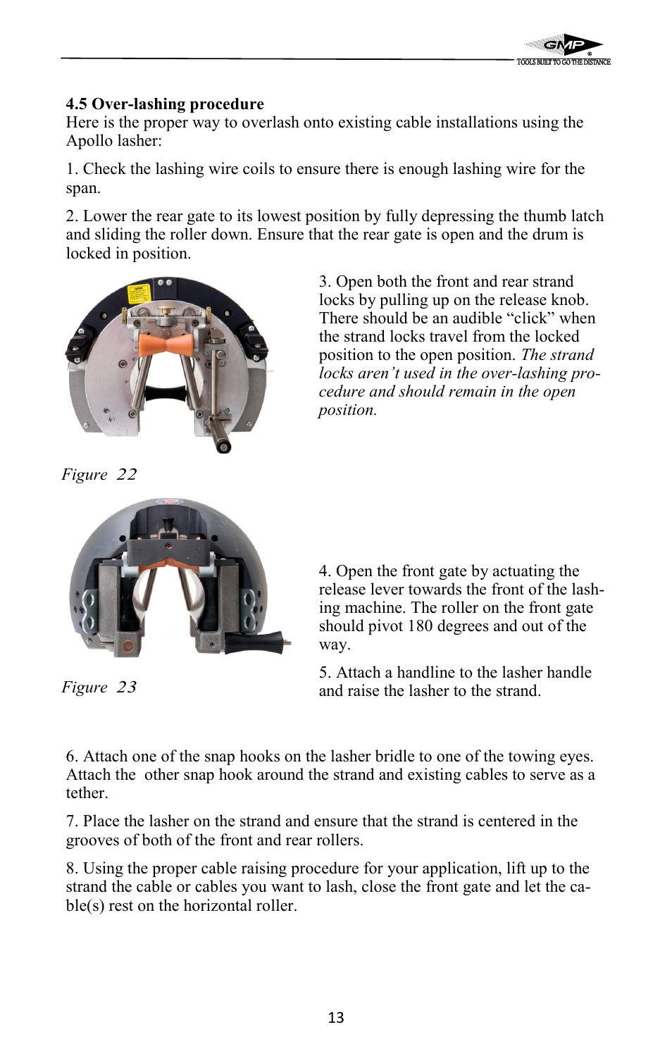 General Machine Products 70400 Apollo Cable Lasher User Manual | Page 13 / 24