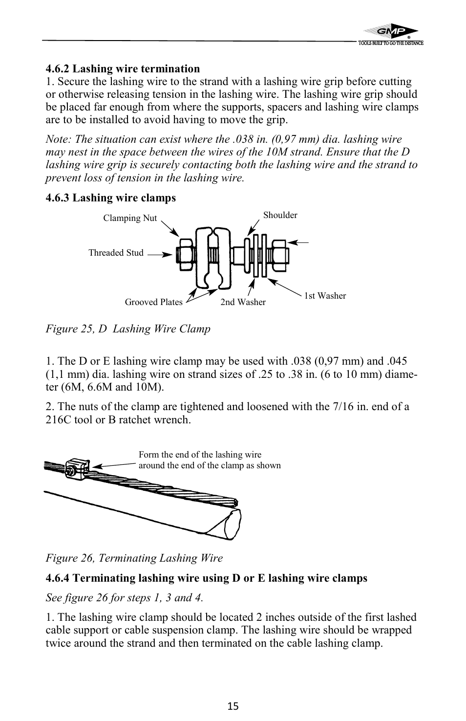 General Machine Products 70400 Apollo Cable Lasher User Manual | Page 15 / 24