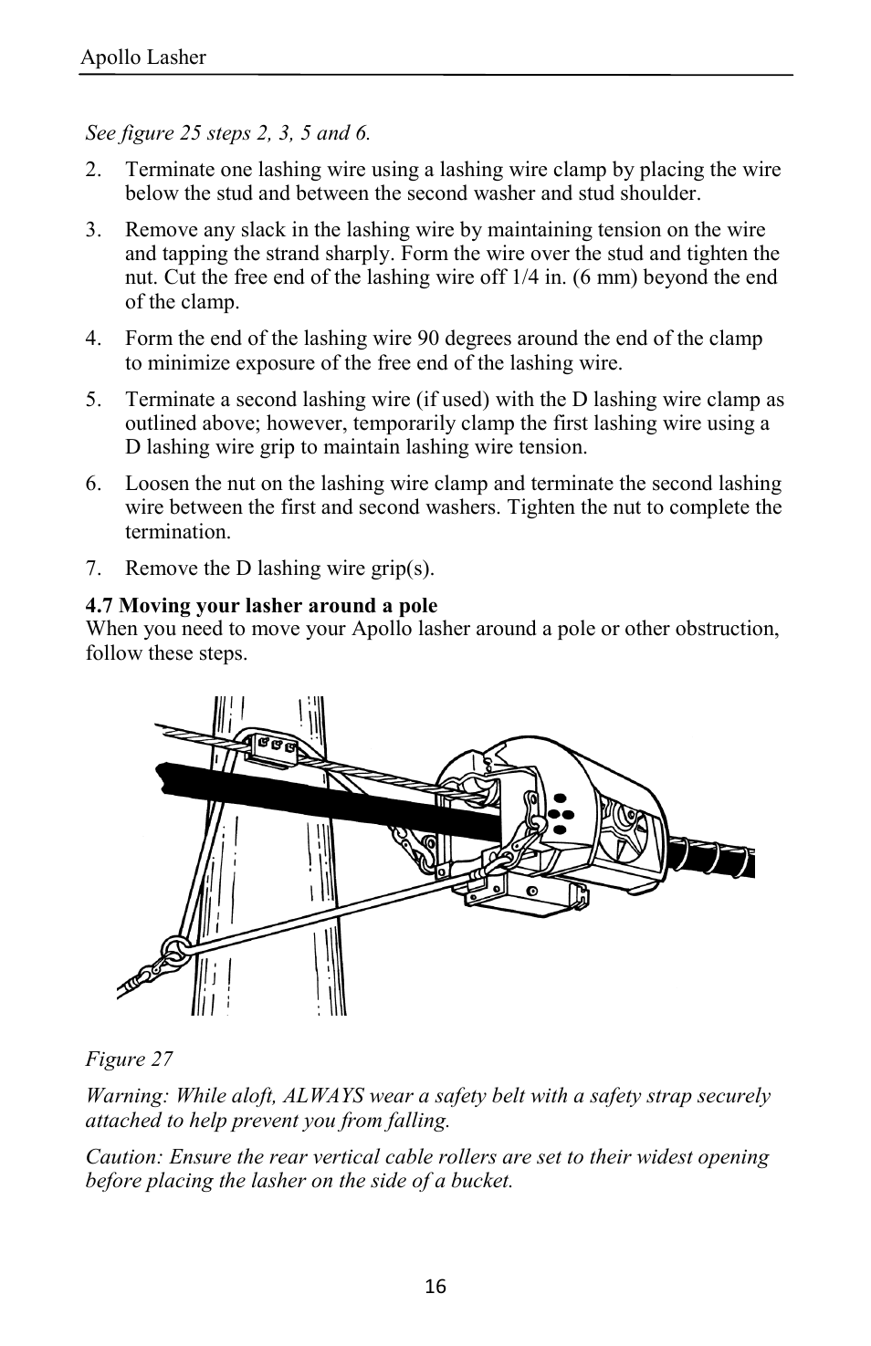 General Machine Products 70400 Apollo Cable Lasher User Manual | Page 16 / 24