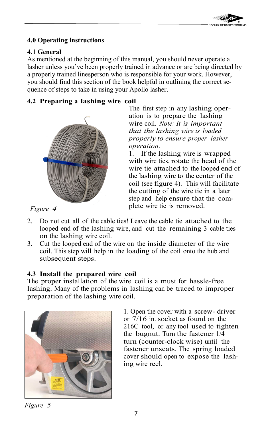 General Machine Products 70400 Apollo Cable Lasher User Manual | Page 7 / 24