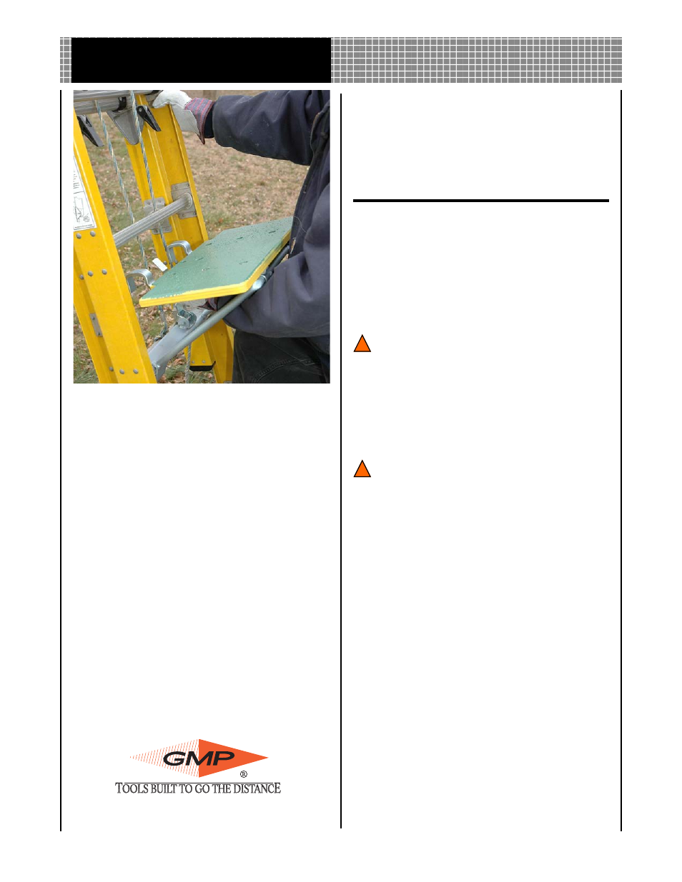 How to use your new ladder platform | General Machine Products 15326 B Ladder Platform User Manual | Page 2 / 2