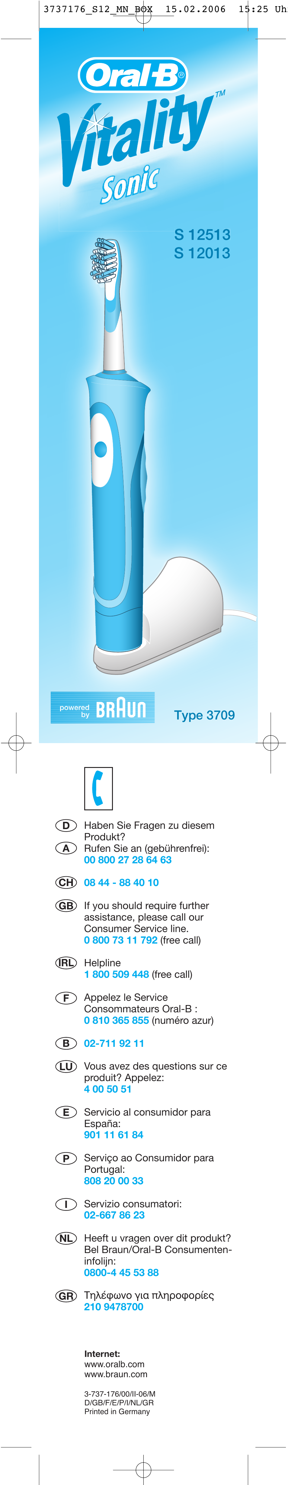 Braun 3709by User Manual | 12 pages