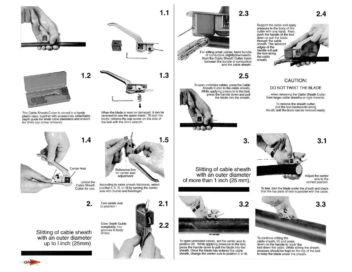 General Machine Products 10923 Cable Sheath & Innerduct Slitter User Manual | 1 page