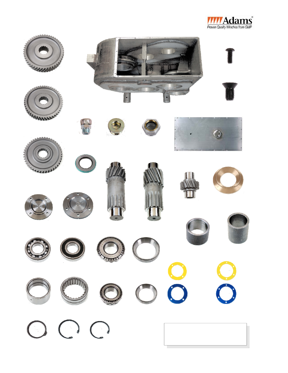 Cd3 main gear box parts identification | General Machine Products 70524 CD3 User Manual | Page 3 / 6