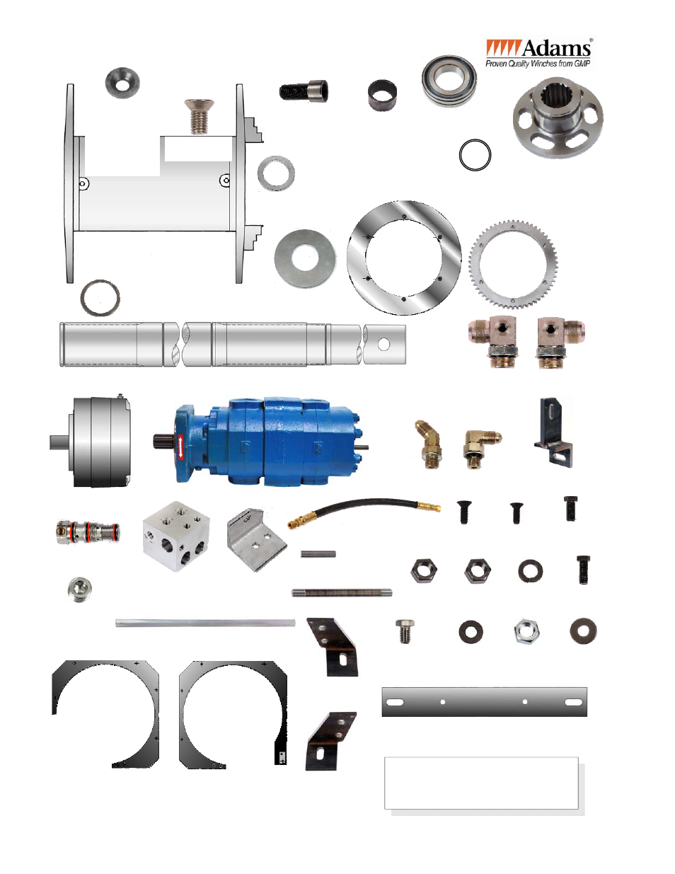 Cd3 winch drum area parts identification | General Machine Products 70524 CD3 User Manual | Page 4 / 6