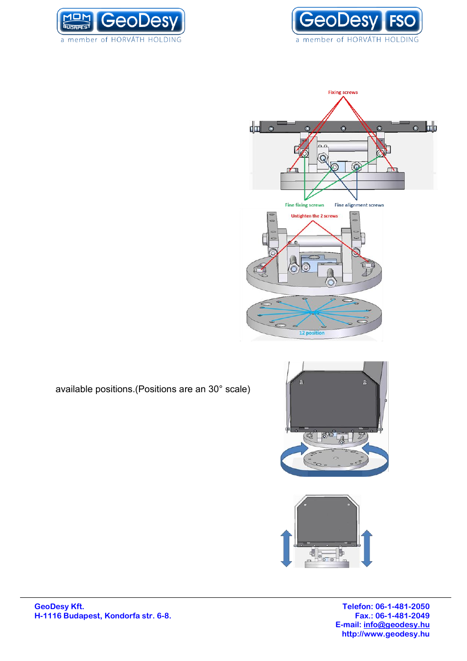 The mounting bracket, How to use the alignment unit, 8 the mounting bracket | 1 how to use the alignment unit | GeoDesy Gigabit 2400 Auto Tracking link series User Manual | Page 24 / 39