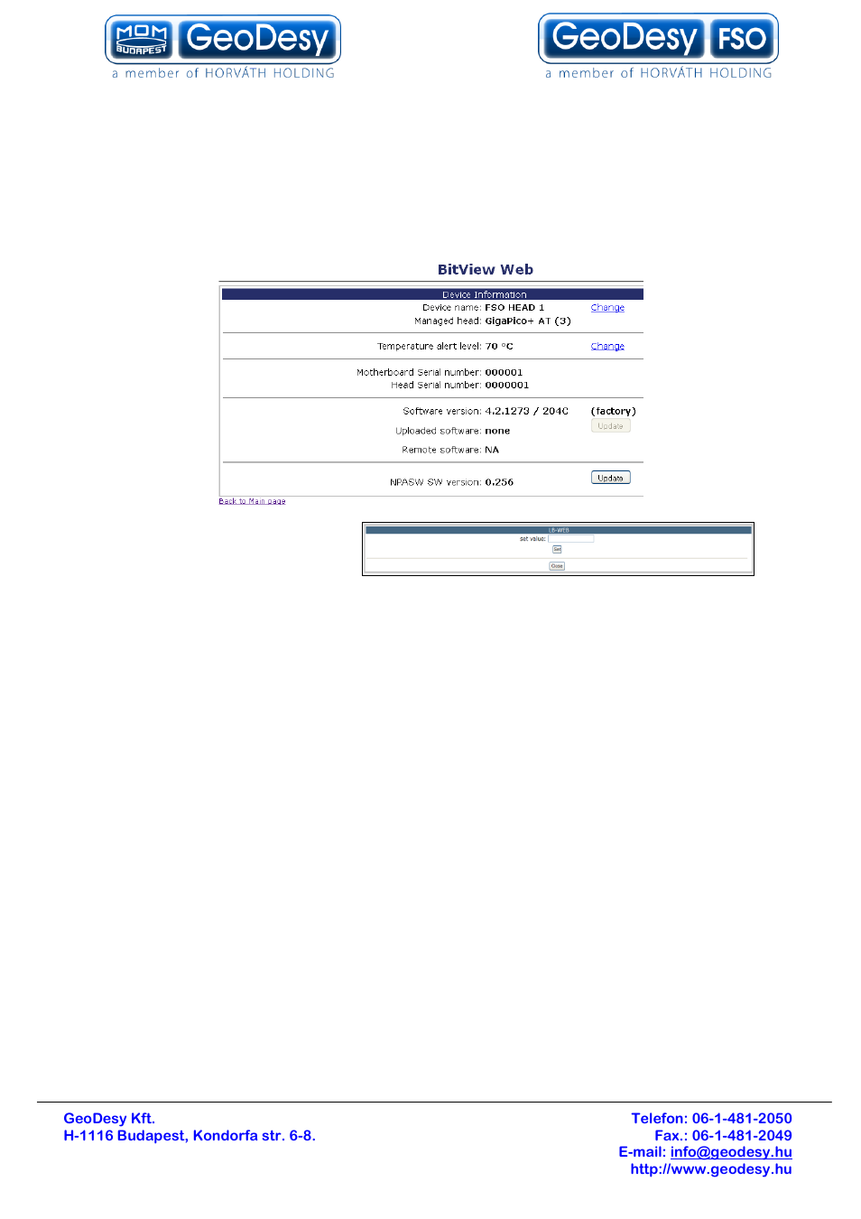 Device setup, 4 device setup | GeoDesy Gigabit 2400 Auto Tracking link series User Manual | Page 29 / 39