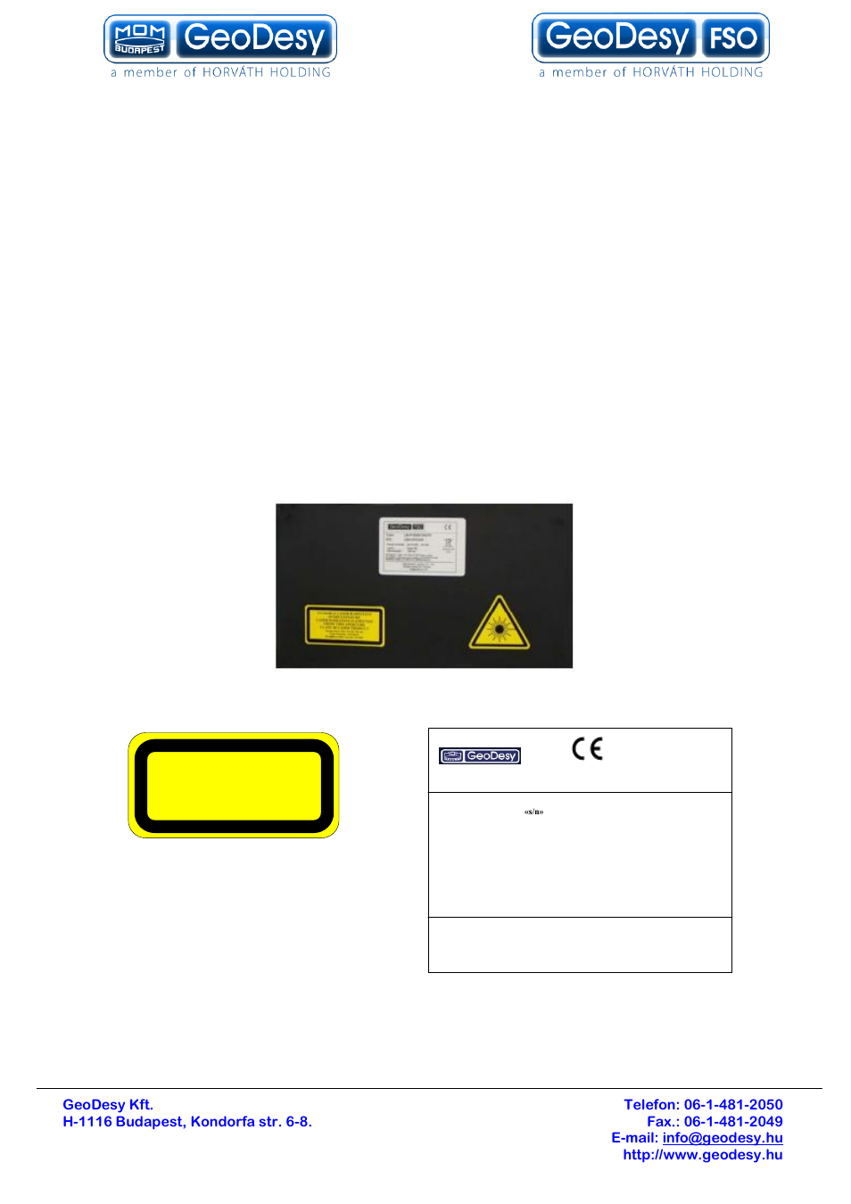 Eye safety, 4 eye safety | GeoDesy Gigabit 1200 Auto Tracking link series User Manual | Page 12 / 40