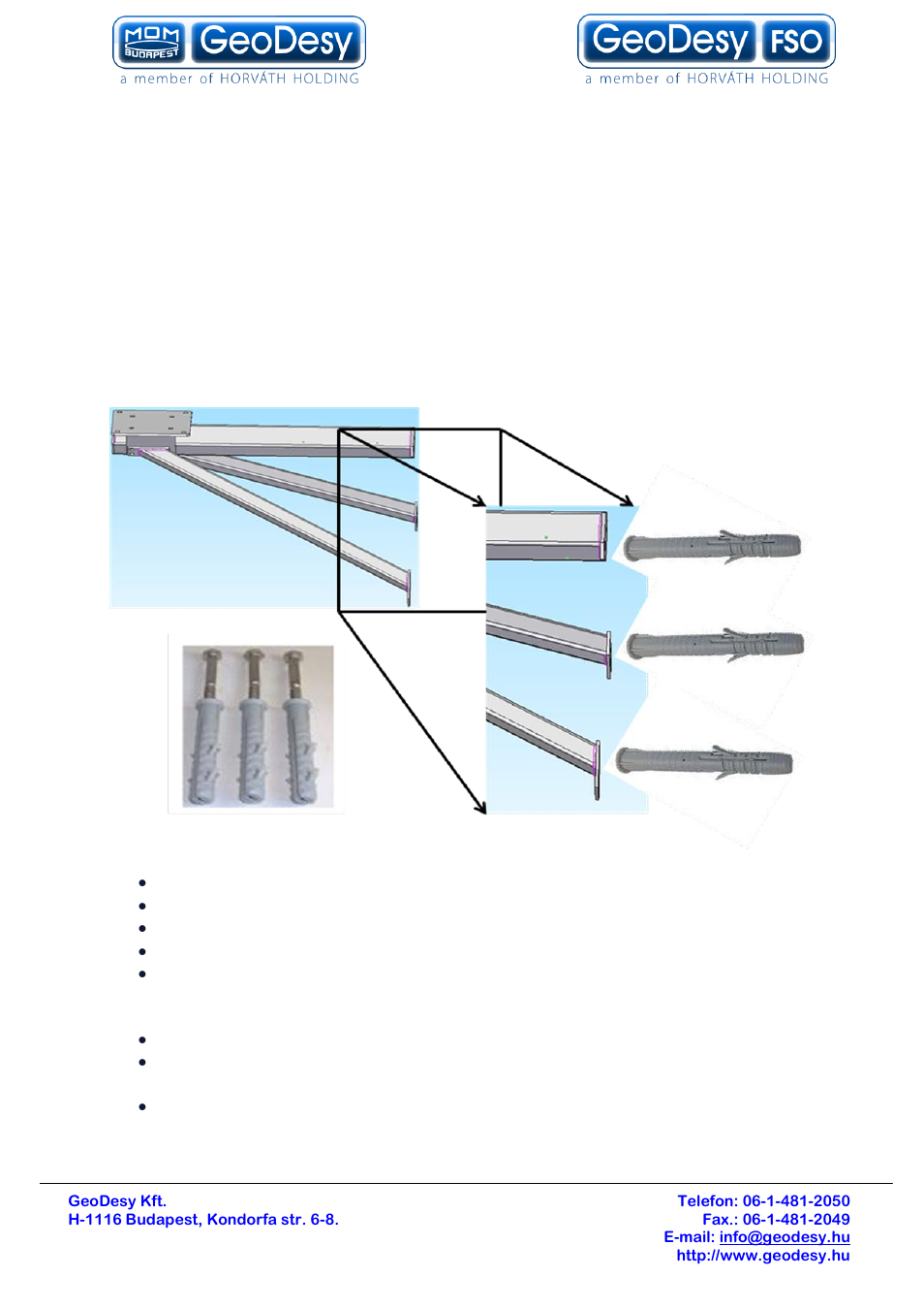 The mounting bracket, Mounting brackets for the at series, 5 the mounting bracket | 1 mounting brackets for the at series, Geodesy fso | GeoDesy Gigabit 1200 Auto Tracking link series User Manual | Page 13 / 40