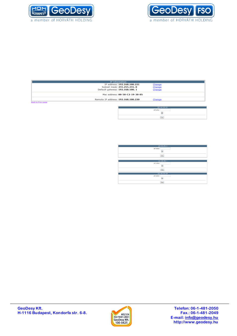 Ip setup, 5 ip setup | GeoDesy GD-P1000E1000 User Manual | Page 28 / 55