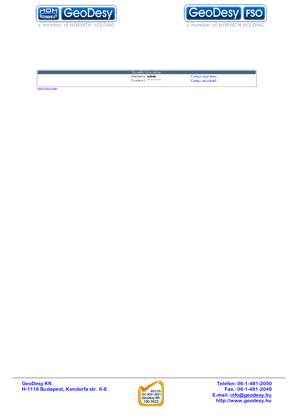 Security, 7 security | GeoDesy GD-P1000E1000 User Manual | Page 30 / 55