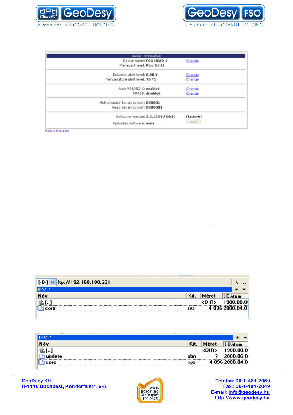 Firmware update, 4 firmware update | GeoDesy GD-P1000E1000 User Manual | Page 33 / 55
