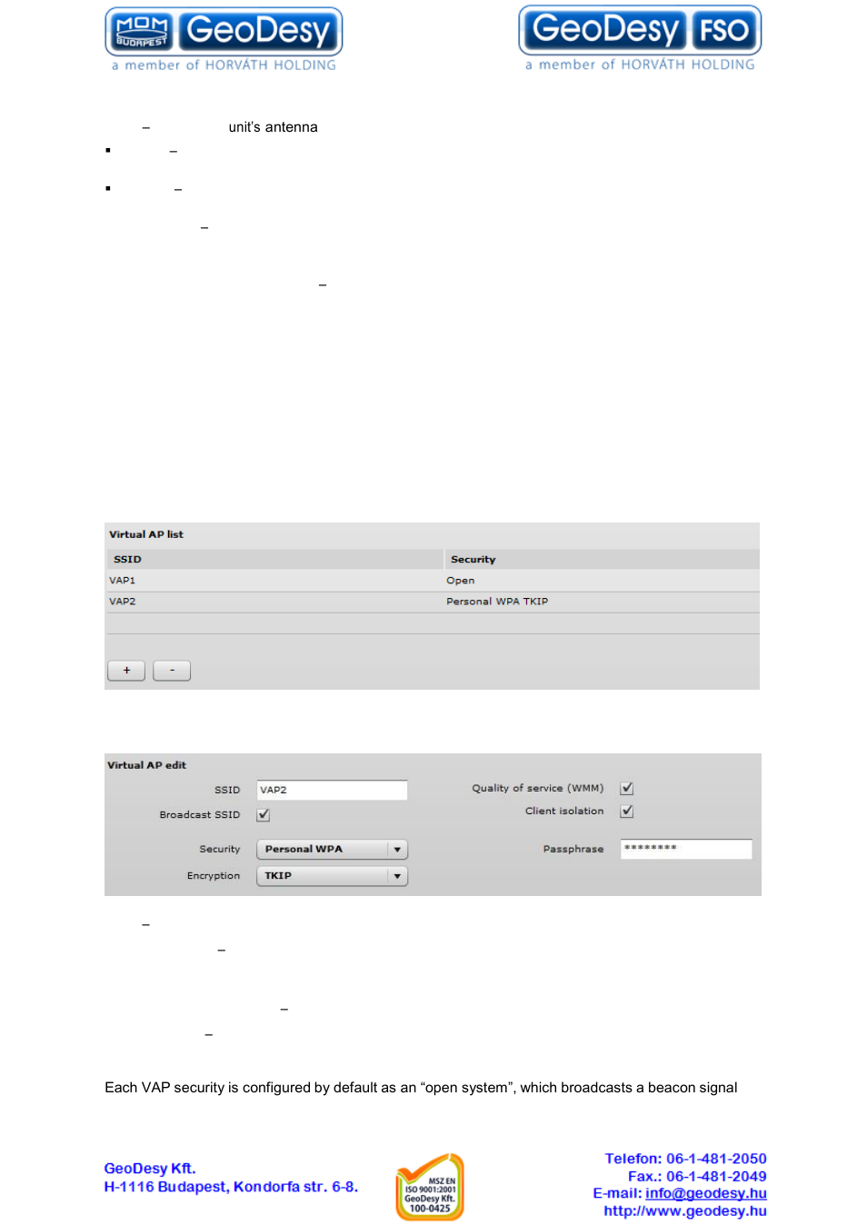 Virtual ap, 9 virtual ap | GeoDesy GD-Geo20 User Manual | Page 37 / 59