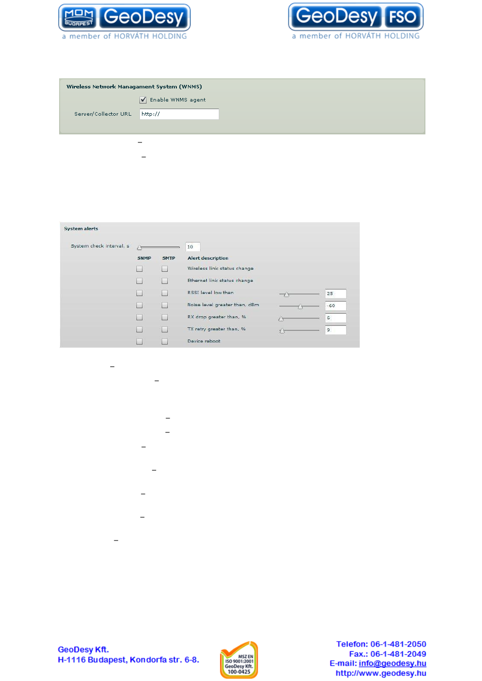 System alerts, 2 system alerts | GeoDesy GD-Geo20-TP User Manual | Page 41 / 59