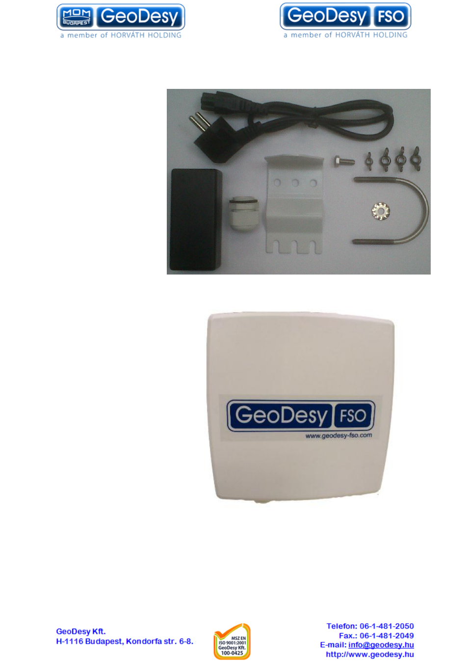 Packing list, 2 packing list | GeoDesy GD-Geo20-TP User Manual | Page 6 / 59
