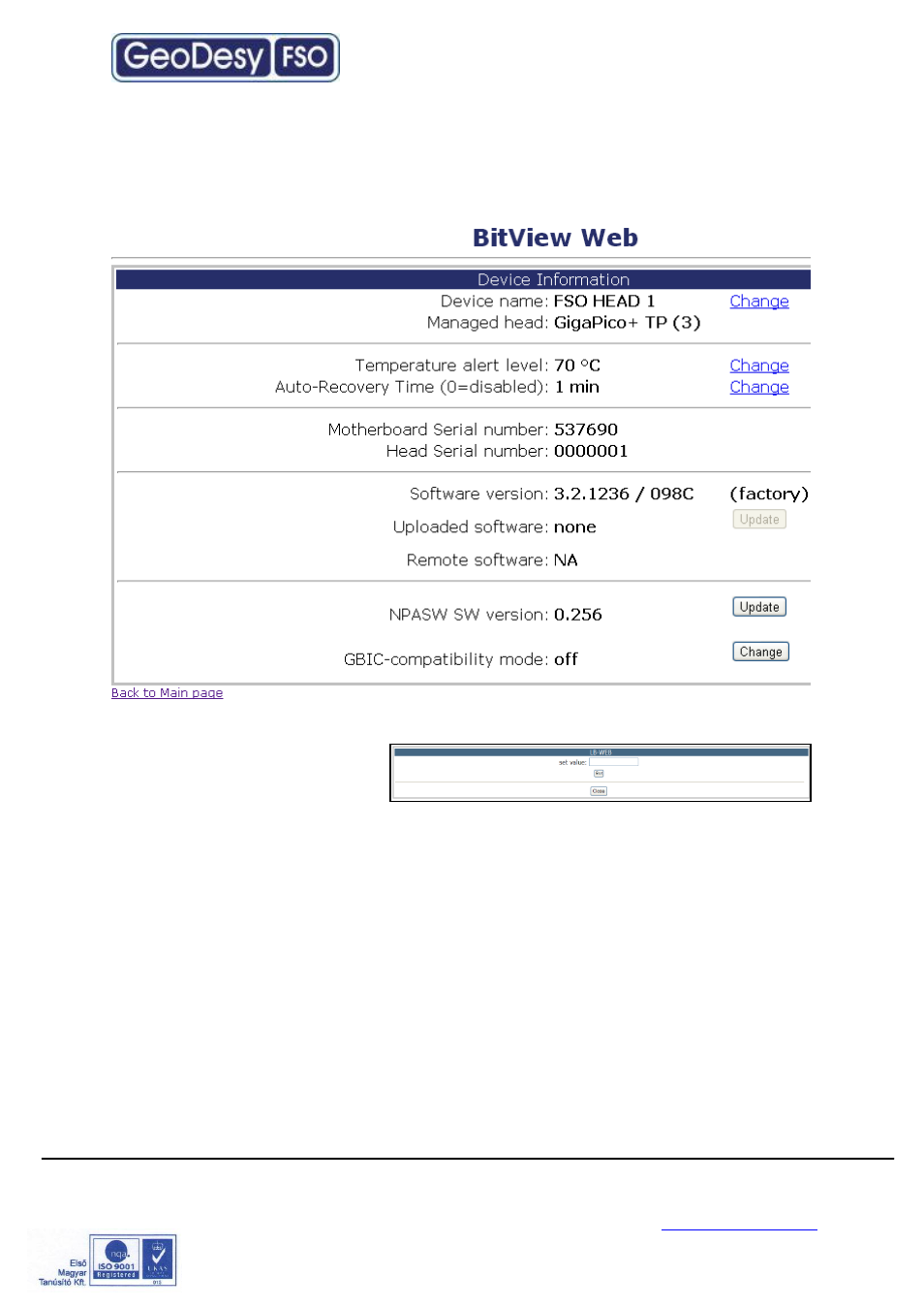 Device setup | GeoDesy Gigabit AF with auto failover User Manual | Page 24 / 35