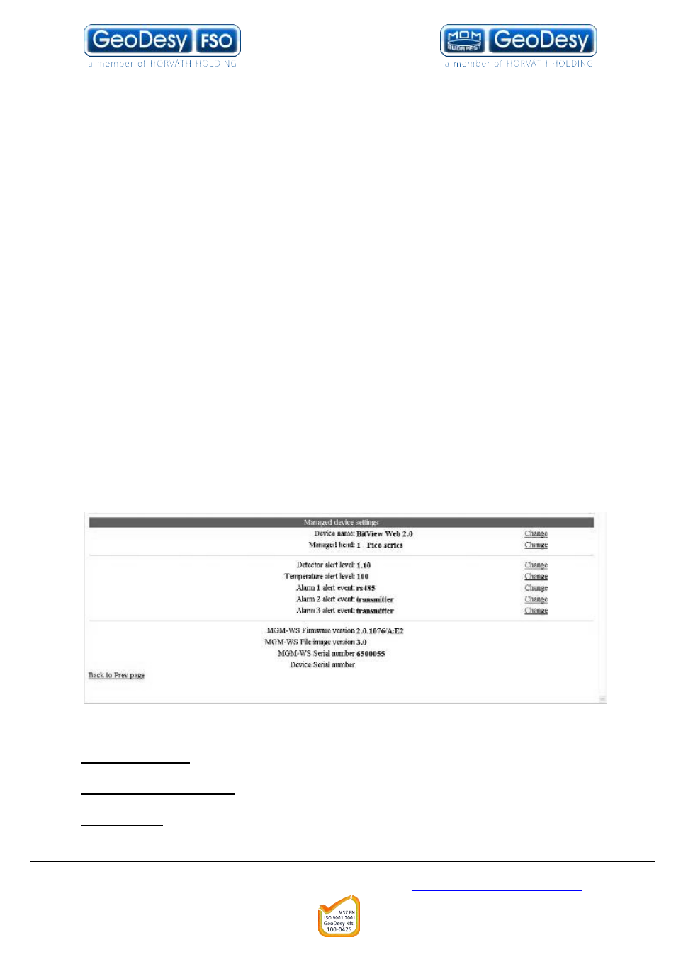 3 reloading factory default settings, 4 setting up the snmp | GeoDesy Pronto X Series User Manual | Page 33 / 53