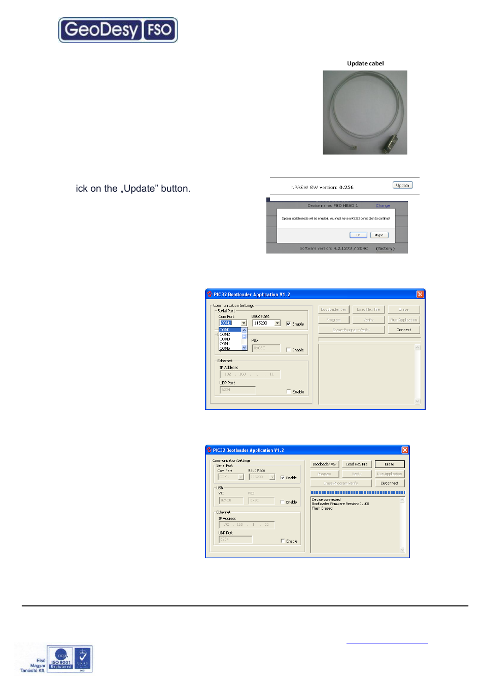 Network interface software update, 2 network interface software update | GeoDesy Giga Pico Next TP User Manual | Page 32 / 34