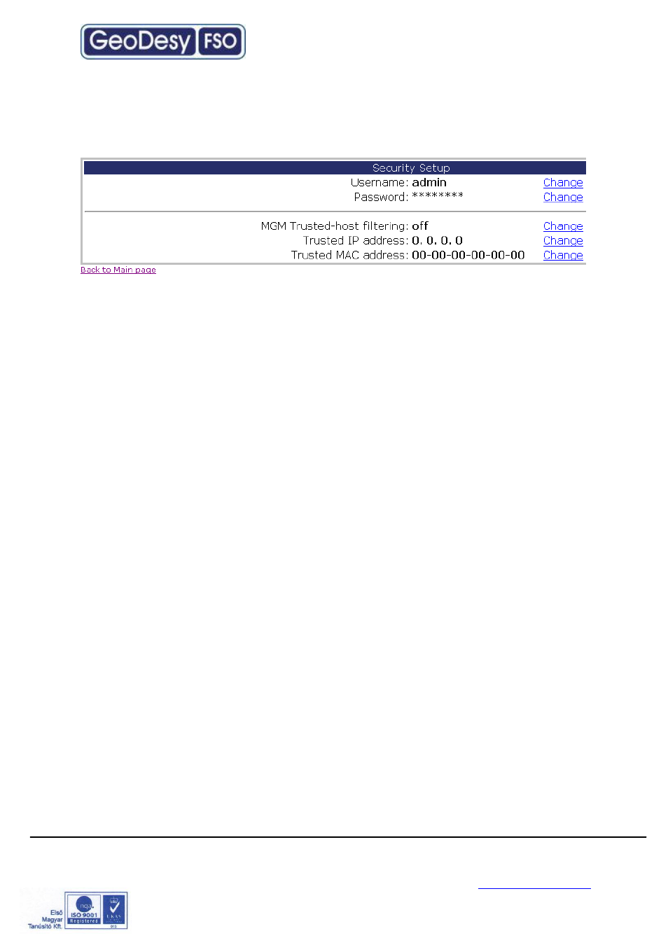 Security | GeoDesy Giga Pico Next FO User Manual | Page 28 / 34