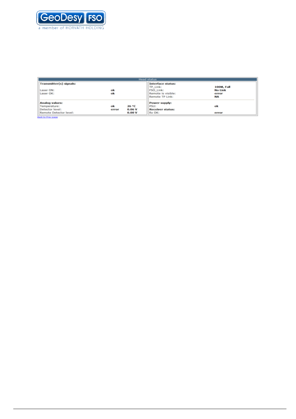 Status info screen | GeoDesy GD-3000 Series User Manual | Page 23 / 53