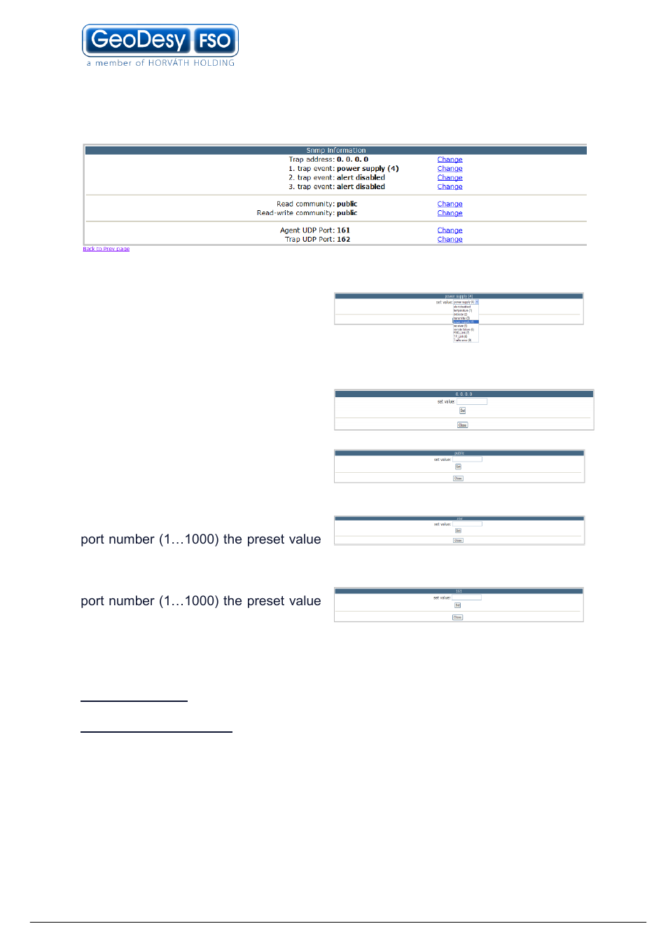 Snmp setup | GeoDesy GD-3000 Series User Manual | Page 26 / 53