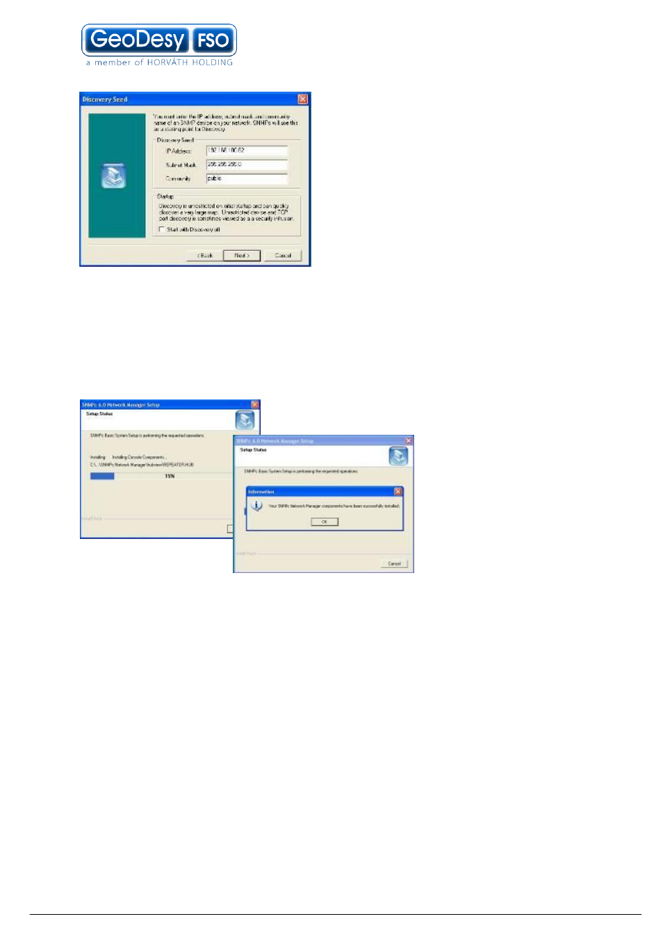 Configuration of the snmpc management console | GeoDesy GD-3000 Series User Manual | Page 35 / 53