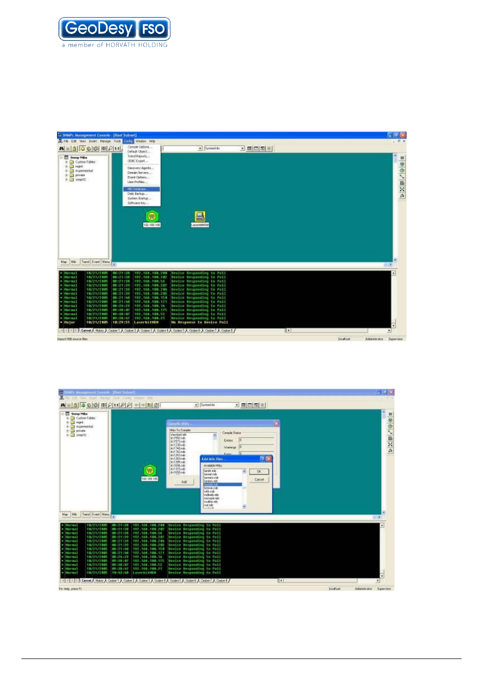 Compiling geodesy-fso mib file | GeoDesy GD-3000 Series User Manual | Page 38 / 53