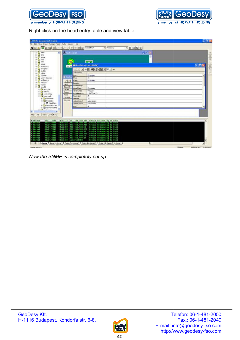 GeoDesy FSO Next series User Manual | Page 40 / 52