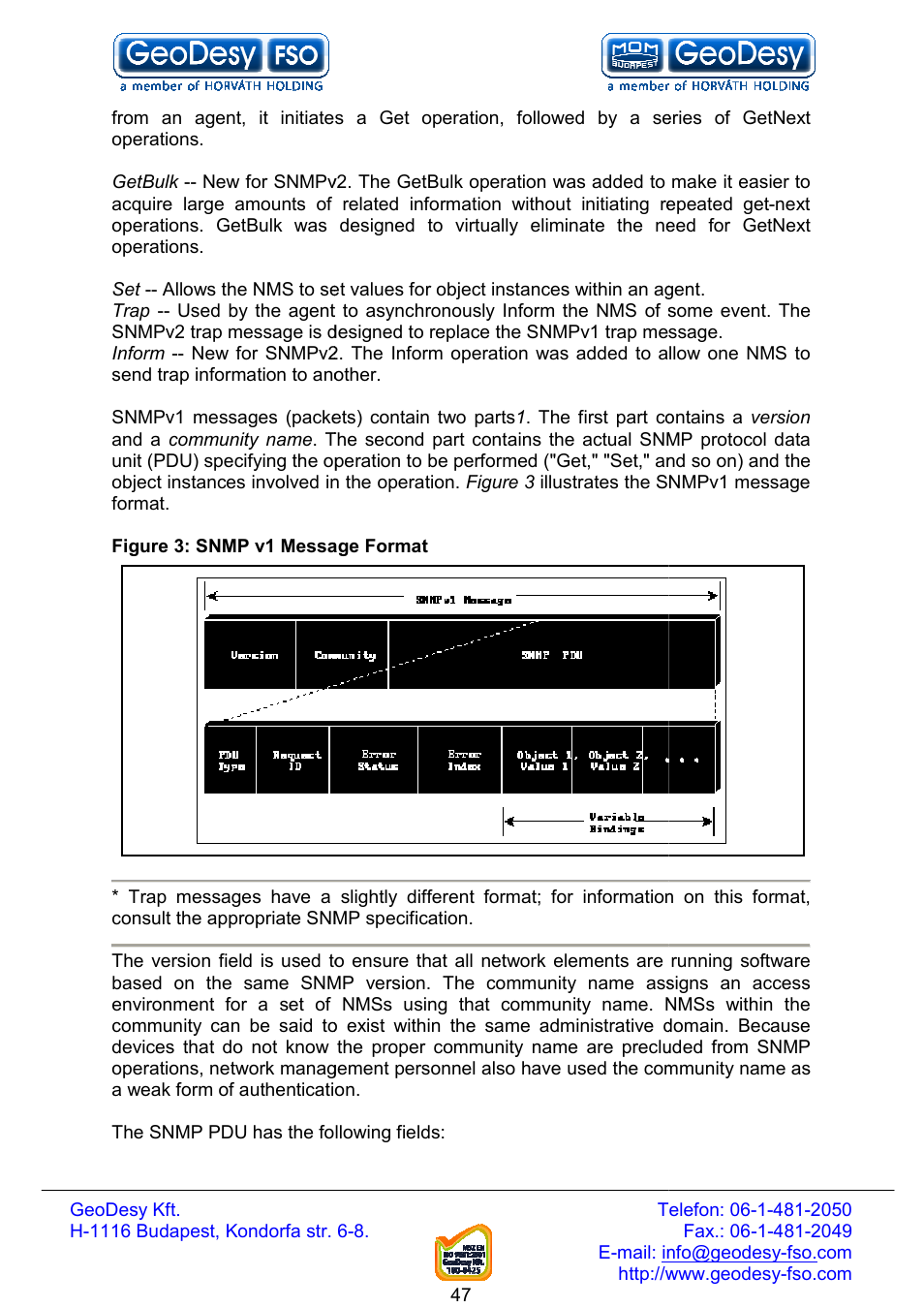 GeoDesy FSO Next series User Manual | Page 47 / 52