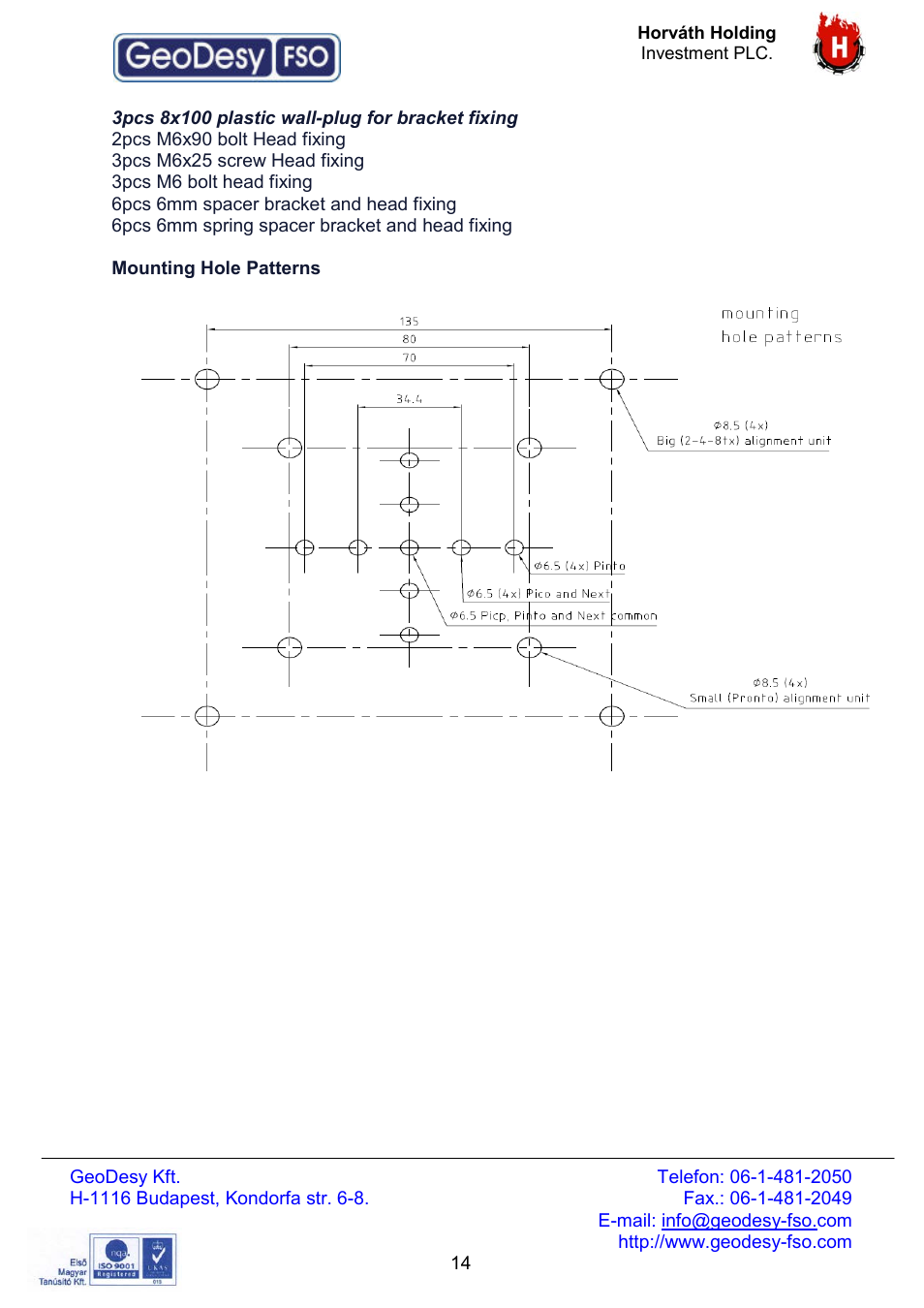 GeoDesy FSO Giga Next series User Manual | Page 14 / 56