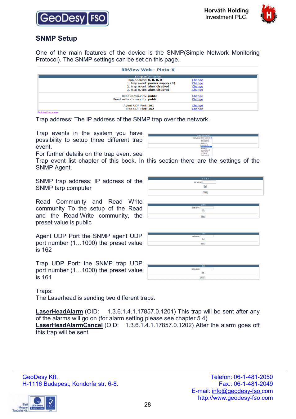 GeoDesy FSO Giga Next series User Manual | Page 28 / 56