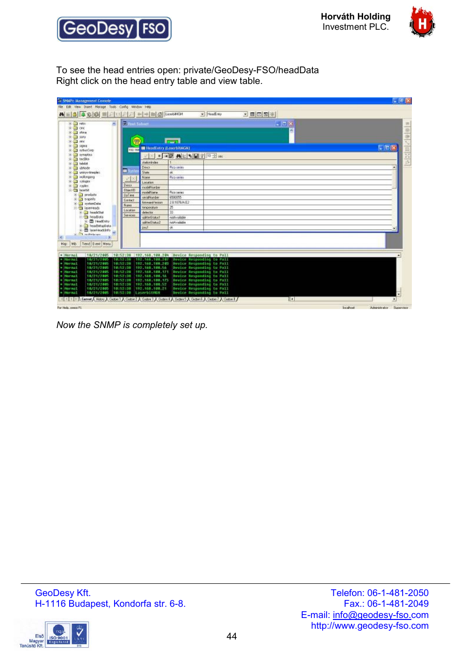 GeoDesy FSO Giga Next series User Manual | Page 44 / 56
