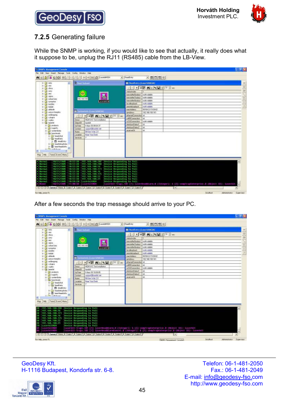 GeoDesy FSO Giga Next series User Manual | Page 45 / 56