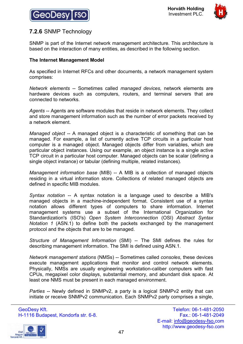 GeoDesy FSO Giga Next series User Manual | Page 47 / 56
