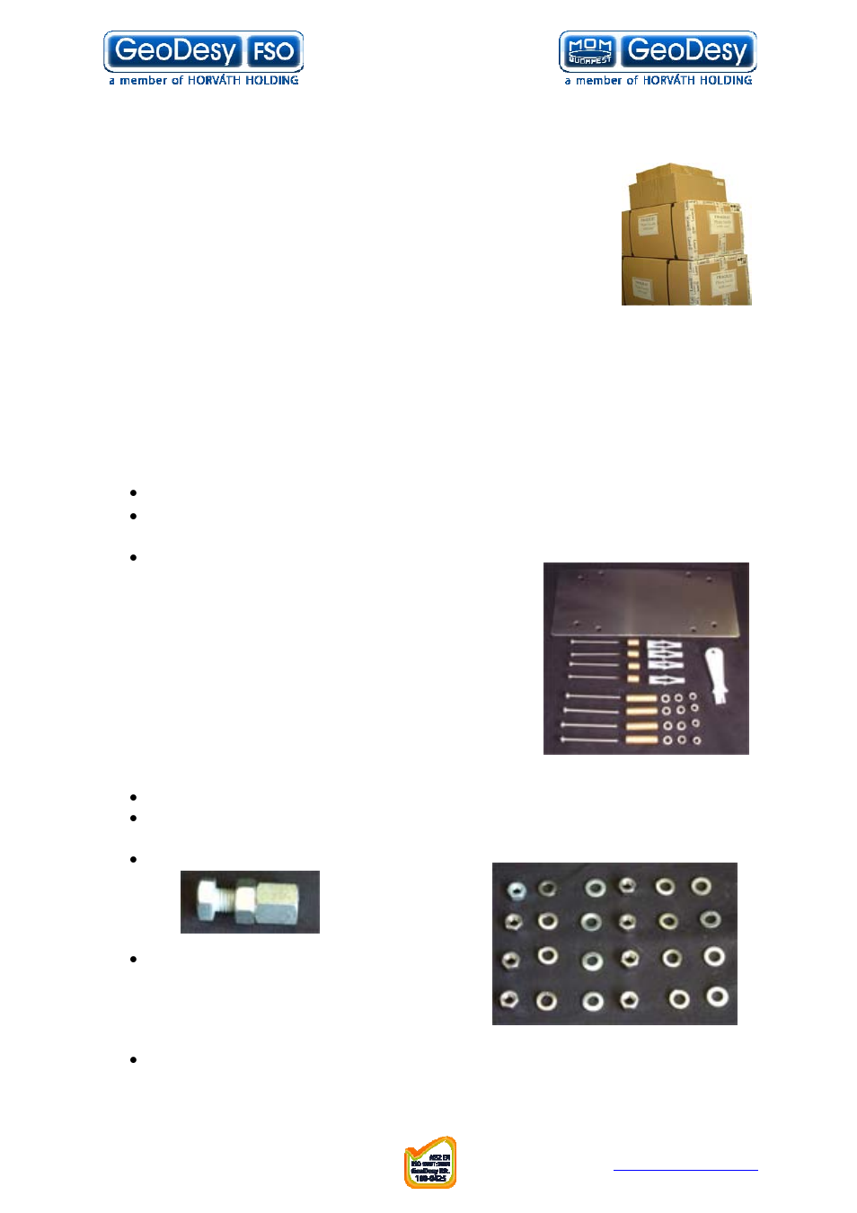 1 contents of a geodesy-fso pronto link, Content of the package, Contents of a geodesy-fso pronto link | 5 content of the package | GeoDesy FSO GD series User Manual | Page 23 / 79