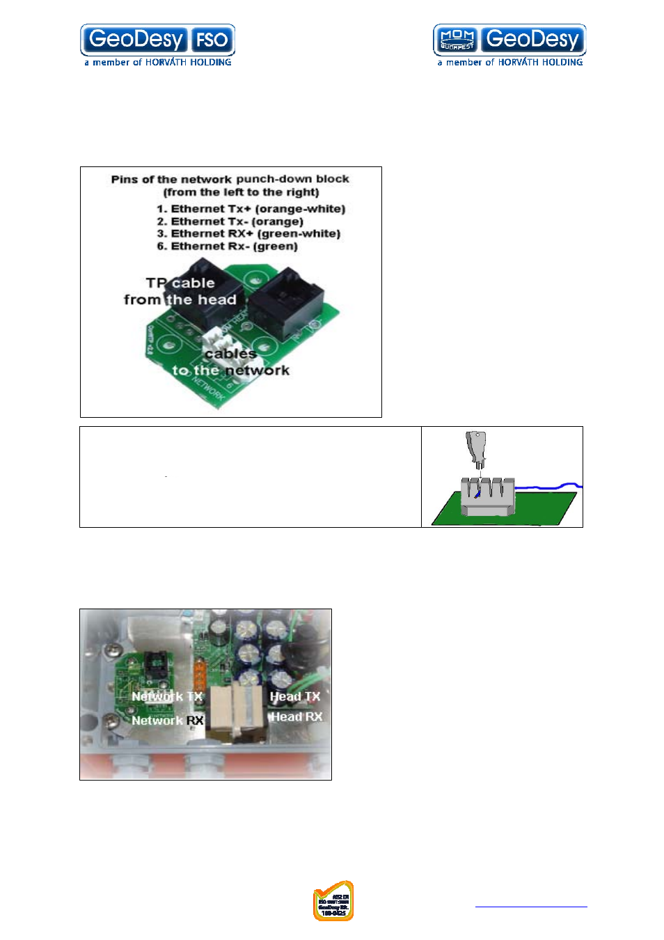 5 connecting to your network, Connecting to your network | GeoDesy FSO GD series User Manual | Page 45 / 79