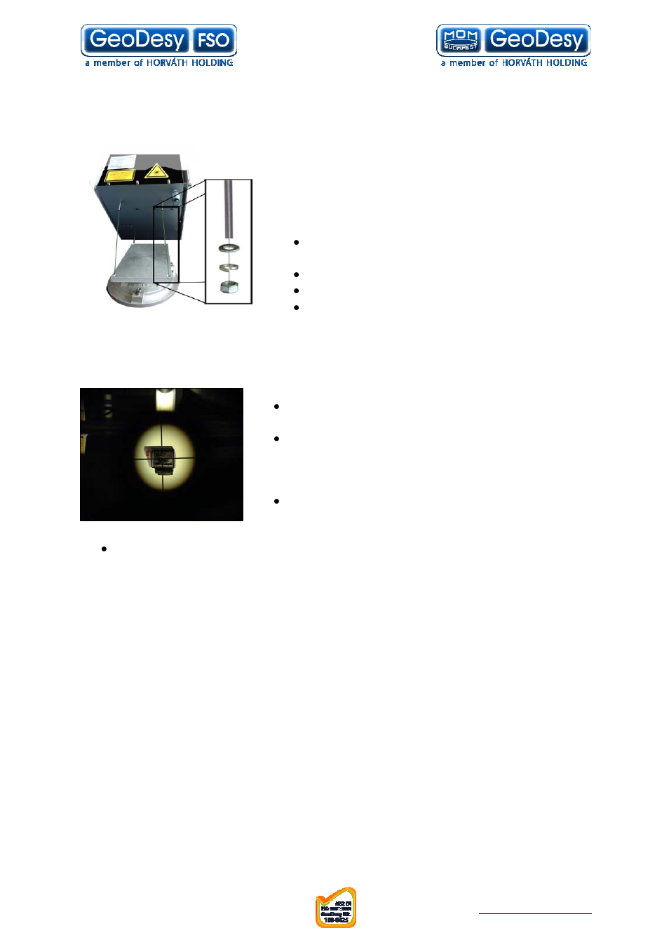 3 fixing the heads, 4 alignment of the heads, Fixing the heads | Alignment of the heads | GeoDesy FSO GD series User Manual | Page 52 / 79