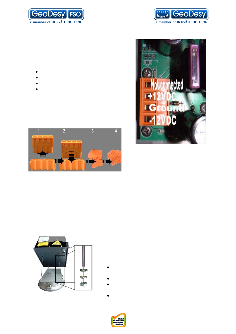 3 fixing the heads, Fixing the heads | GeoDesy FSO GD series User Manual | Page 65 / 79