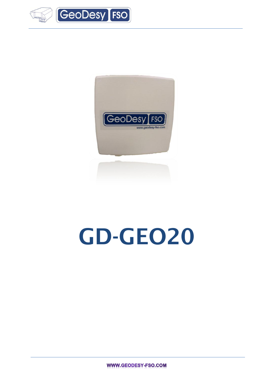 GeoDesy FSO GeoData20 series User Manual | 70 pages