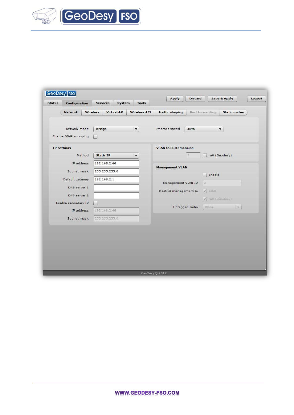 GeoDesy FSO GeoData20 series User Manual | Page 14 / 70