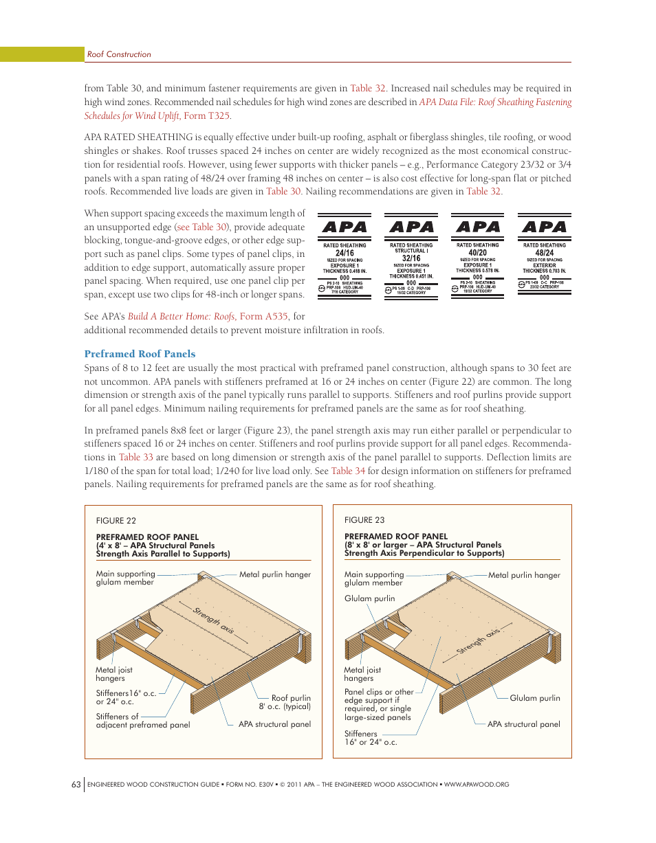 Preframed roof panels | Georgia-Pacific APA Engineered Wood Construction Guide - Roofs User Manual | Page 6 / 14