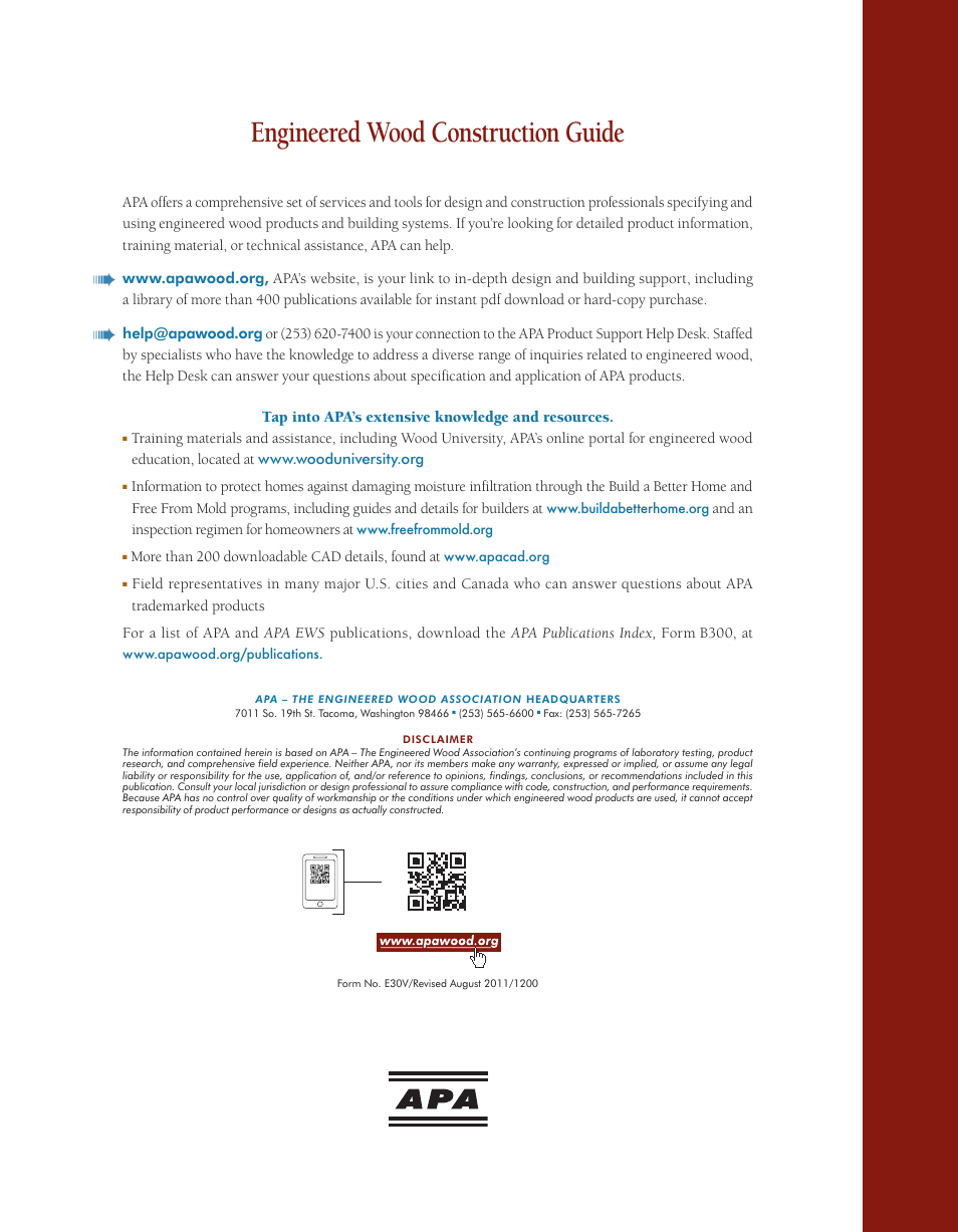 Engineered wood construction guide | Georgia-Pacific APA Engineered Wood Construction Guide - Floors User Manual | Page 19 / 19